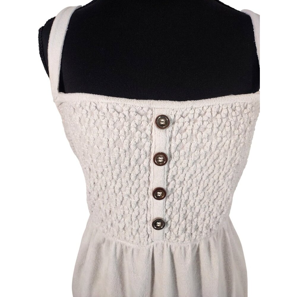 VTG Y2K Juicy Couture Baby Doll Dress Women’s White Terry Cloth Coverup Beachy - Picture 3 of 7